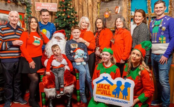 Rachel and Paul Moloney with son Rian (2) at The Santa Experience at the Jetland Shopping Centre Limerick