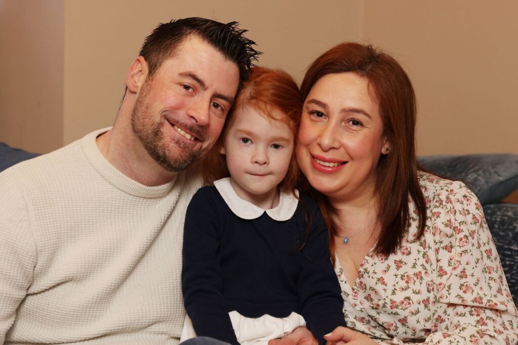 The Heapes Family: Dad Phil, Mam Stef and Daughter Aurora